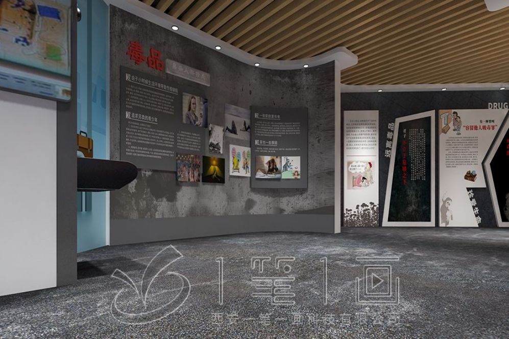 國(guó)防教育基地展廳設(shè)計(jì)，互動(dòng)多媒體解決方案，現(xiàn)代化展示