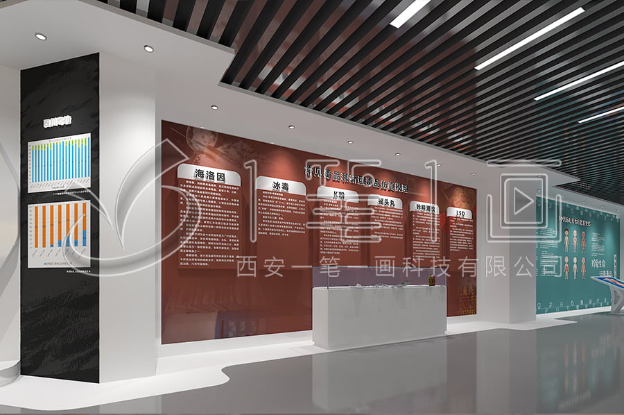 校園禁毒教育展館設(shè)計(jì)平面圖 校園禁毒教育展館設(shè)計(jì)平面圖