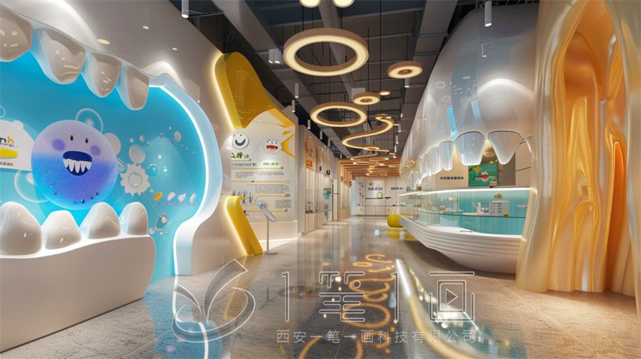 數(shù)字化口腔科普館效果圖 數(shù)字化口腔科普館效果圖